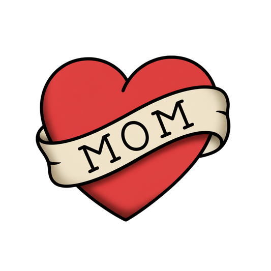 Mom Hearth Tattoo 8x10cm / 3x4